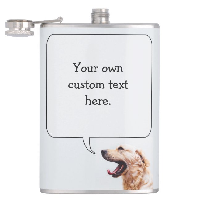 Petaca Cálido matraz personalizado Perro (Abierto)