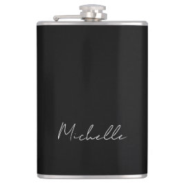 Petaca Caligrafía del nombre moderno de la placa Minimali