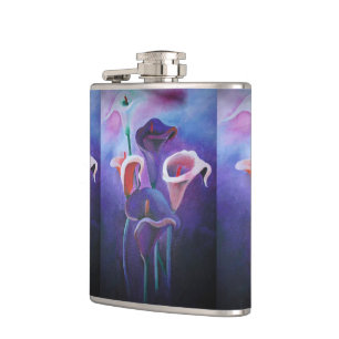 Petaca Callas Púrpura Lilac Y Arte Púrpura