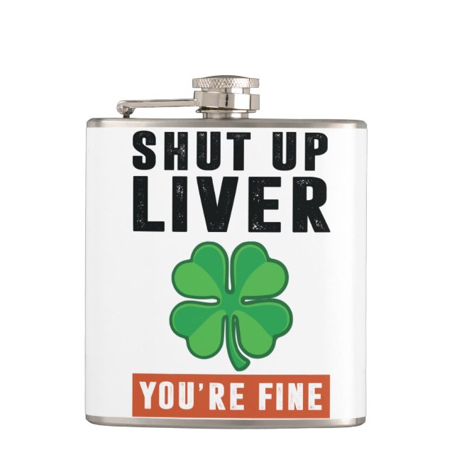 Petaca Cállate el hígado (Anverso)