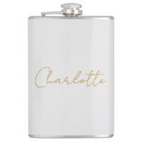 Calligraphy Gold Color Gray Personalizado Personal