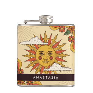 Petaca Calzado de cadera personalizado de Sol Retro Vinta