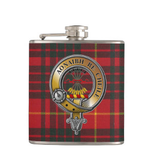Petaca Cameron Tartan & Badge