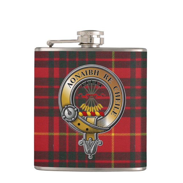 Petaca Cameron Tartan & Badge (Anverso)