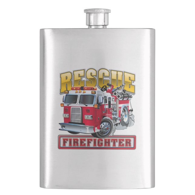 Petaca camión de bomberos personalizados (Anverso)