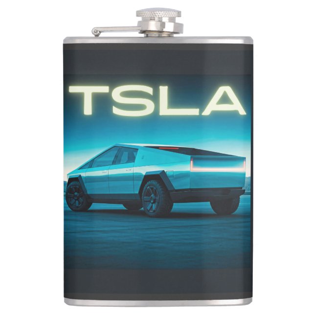 Petaca Camioneta Eléctrica Futurista (Anverso)