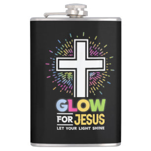 Petaca Camiseta de cruz cristiana Glow for Jesus Jesús Cr