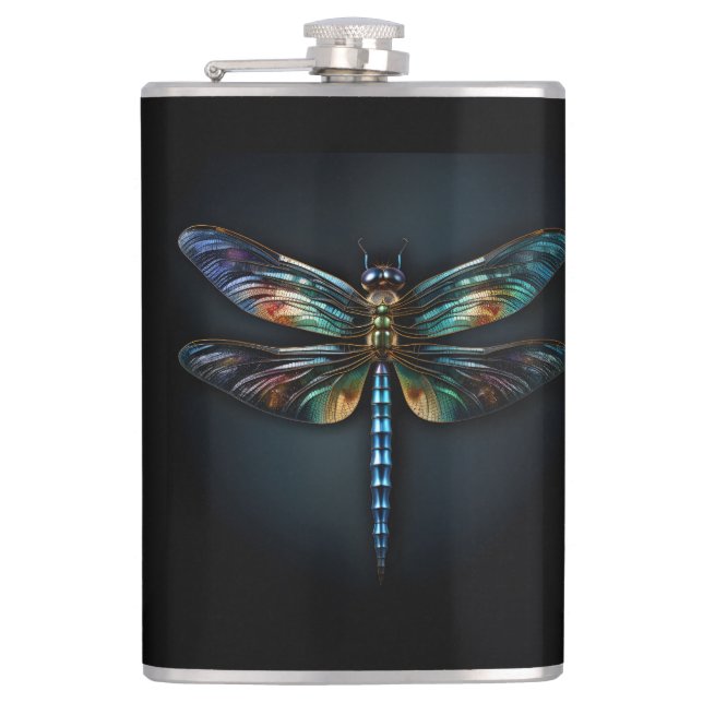 Petaca Camiseta de la libélula metálica (Anverso)