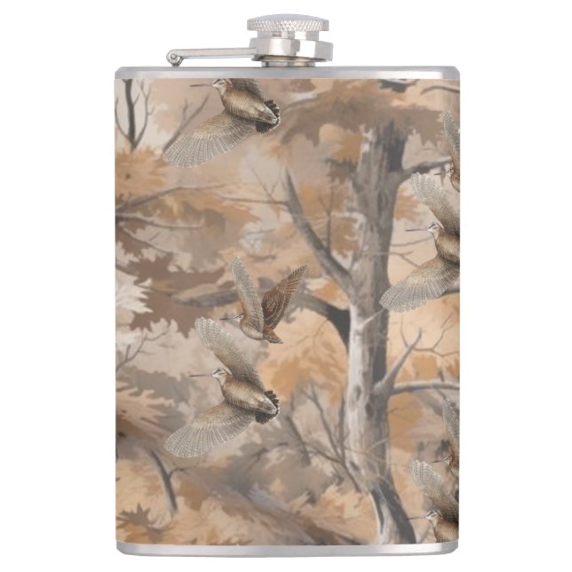 Petaca Camo forestal con chocha  (Anverso)