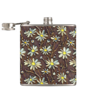 Petaca Camomiles en flor - Diseño de patrones florales mo