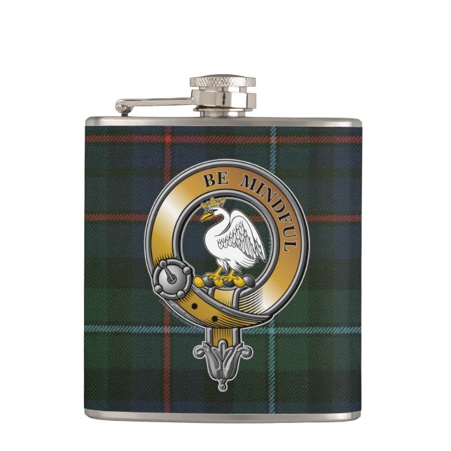 Petaca Campbell Cawdor Tartan & Badge (Anverso)