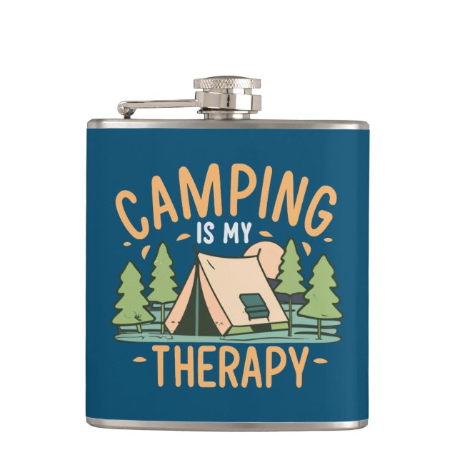 Petaca Camping Es Mi Terapia (Anverso)