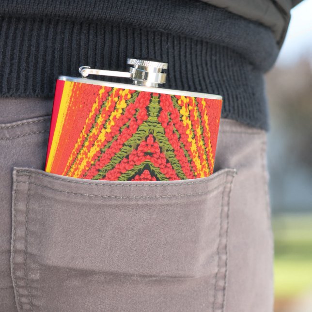 Petaca Campos aéreos de tulipanes en el florecimiento máx (In Situ)