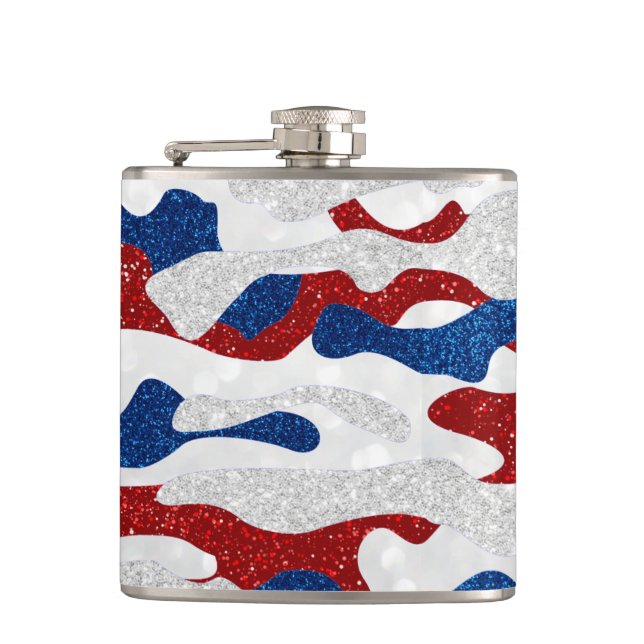Petaca Camuflaje Americano Brillo 4 de Julio (Anverso)