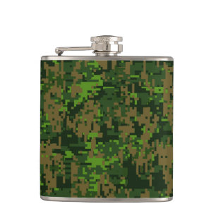 Petaca Camuflaje digital estilo Woodland