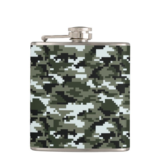 Petaca Camuflaje Urbano Digital Pixel de 8 bits / Camo (Anverso)