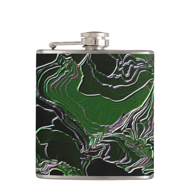 Petaca Camuflaje verde funky (Anverso)