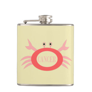 Petaca Cáncer Star Firmar frasco de cangrejo