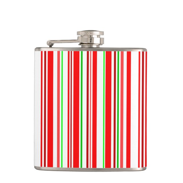 Petaca Candy Cane Stripes Navidades celebran feriado (Anverso)