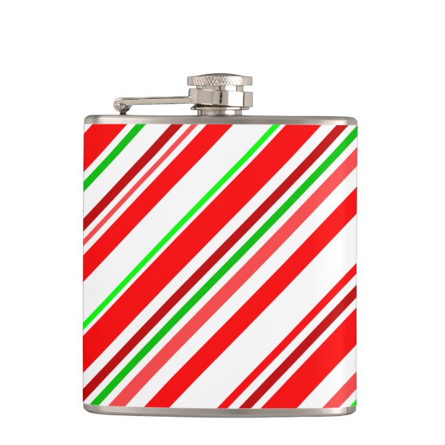 Petaca Candy Cane Stripes Navidades celebran feriado (Anverso)