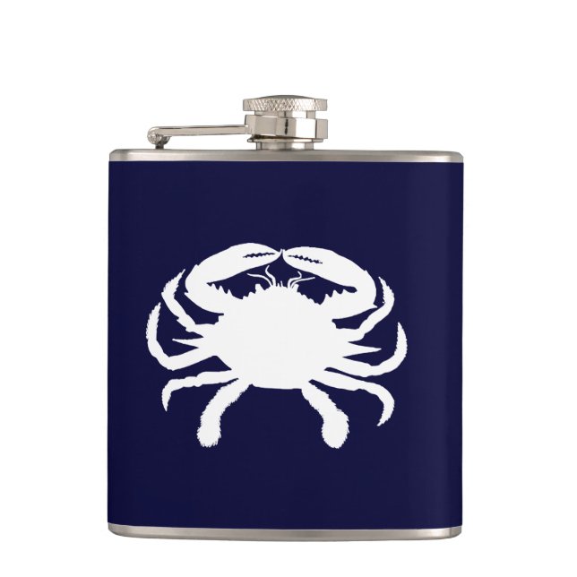 Petaca Cangrejo de forma azul y blanco (Anverso)