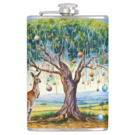 Petaca Canguro bajo gumtree con Navidades baubles