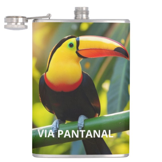 Petaca Cantil envelopado em Vinil, 8 oz. Tucano (Abierto)