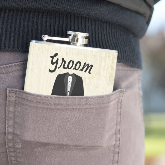 Petaca Canto negro de Groom Flask Tuxedo (In Situ)