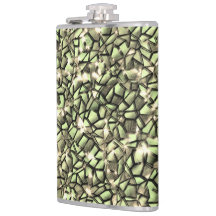 Capas de mosaico en sepia verde áspera y espumoso