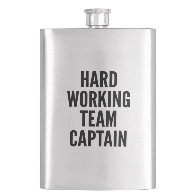 Petaca Capitán del equipo de trabajo duro (Anverso)
