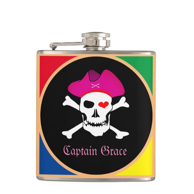 Petaca Capitán "Grace" & Piratas - Isla del Tesoro /Chica (Anverso)