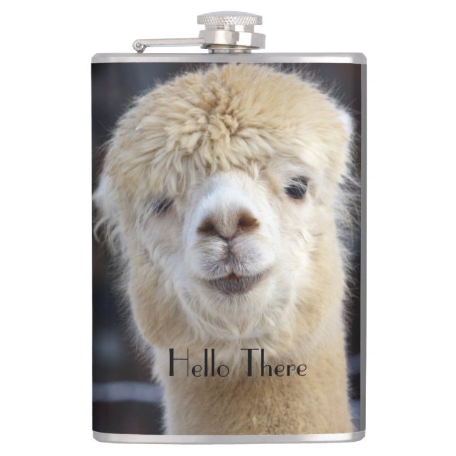 Petaca Cara de alpaca linda (Anverso)