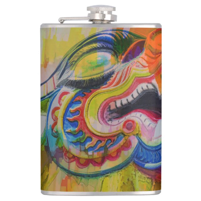 Petaca Cara de la cabeza del dragón (Anverso)