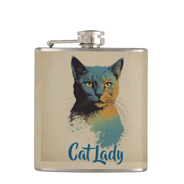 Petaca Cara de la dama del gato (Anverso)