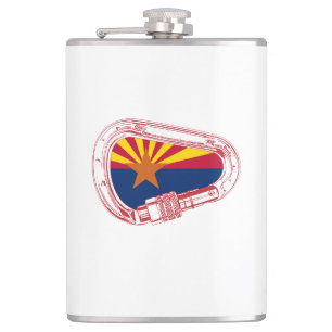 Petaca Carabiner de ascenso con bandera de Arizona