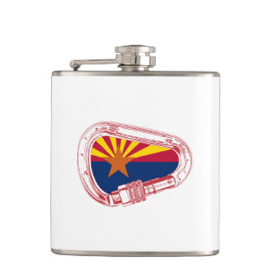 Petaca Carabiner de ascenso con bandera de Arizona