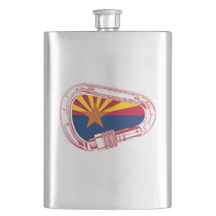 Petaca Carabiner de ascenso con bandera de Arizona
