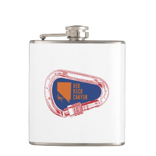 Petaca Carabiner de escalada del cañón de rock rojo