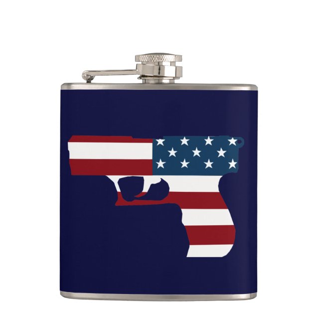 Petaca Carácter Blanco Rojo Y Azul De La Banda De Armas (Anverso)