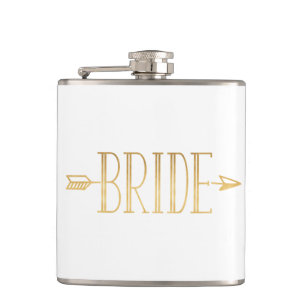 Petaca Carácter Boho Gold Arrow Bride Flask