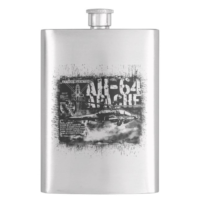 Petaca Carácter clásico de Apache AH-64 (Anverso)