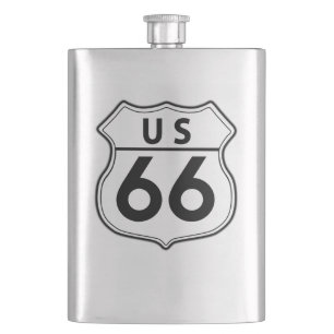 Petaca Carácter clásico del licor de acero US Route 66