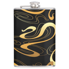 Petaca Carácter clásico negro y amarillo