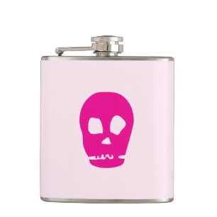 Petaca Carácter cráneo rosado