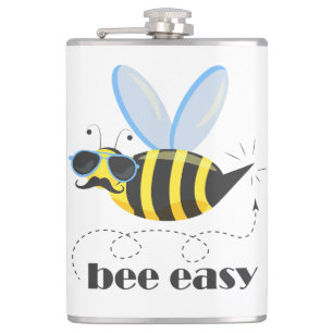 Petaca Carácter de abeja con gafas de sol bigote Bee Fáci