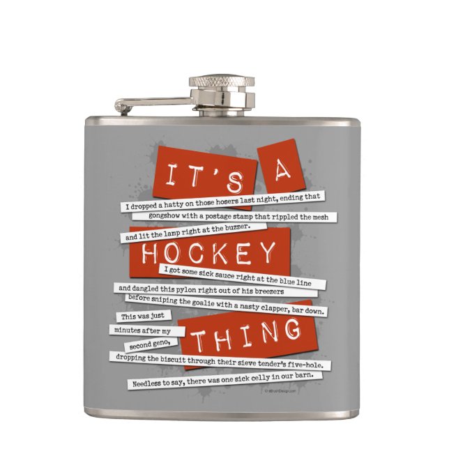 Petaca Carácter jerárquico de hockey Hip Flask (Anverso)