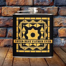 Petaca Carácter personalizado del día del padre de un oji