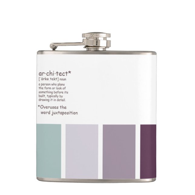 Petaca Carácter vinilar envuelto de arquitecto (Anverso)