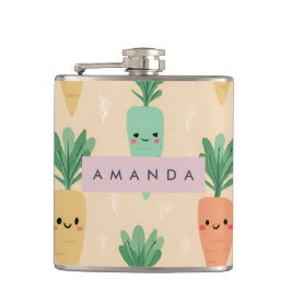 Petaca Caras de garganta personalizadas de Kawaii Pastel