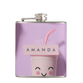 Petaca Caras personalizadas de la Copa Smoothie de Kawaii